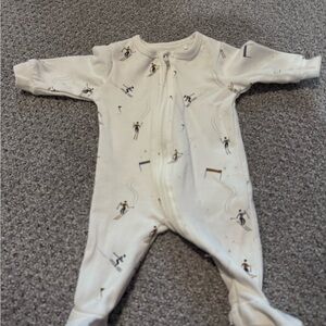 Petit Lem- Skiing footie Onesie